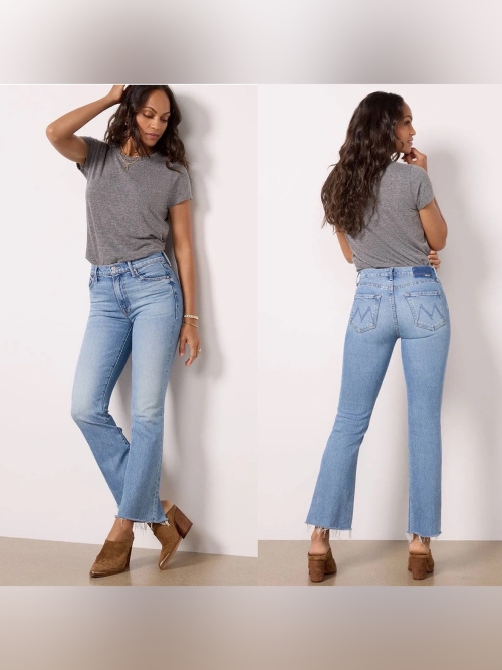 MOTHER Jeans The Outsider Flood Fray in Are We There Yet Size 28